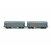 Zestaw 2 wagonów towarowych plandekowych Shimmns Ermewa Roco 76039 HO